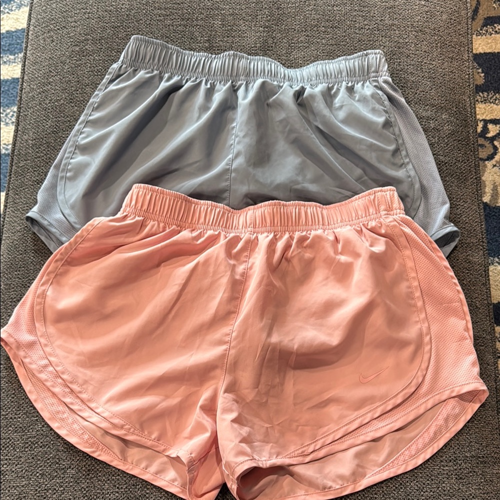 Blue and Pink Nike Athletic Shorts